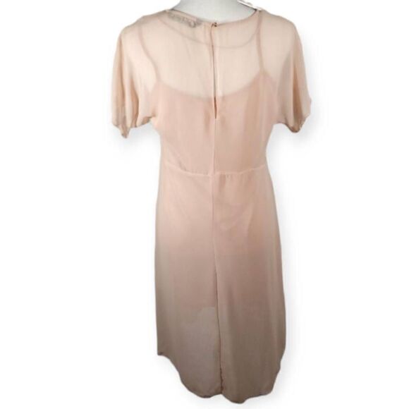 ZARA WOMAN LT.PINK CAMI DRESS WITH SHEER DRESS SZ.S EUC. - Picture 5 of 7